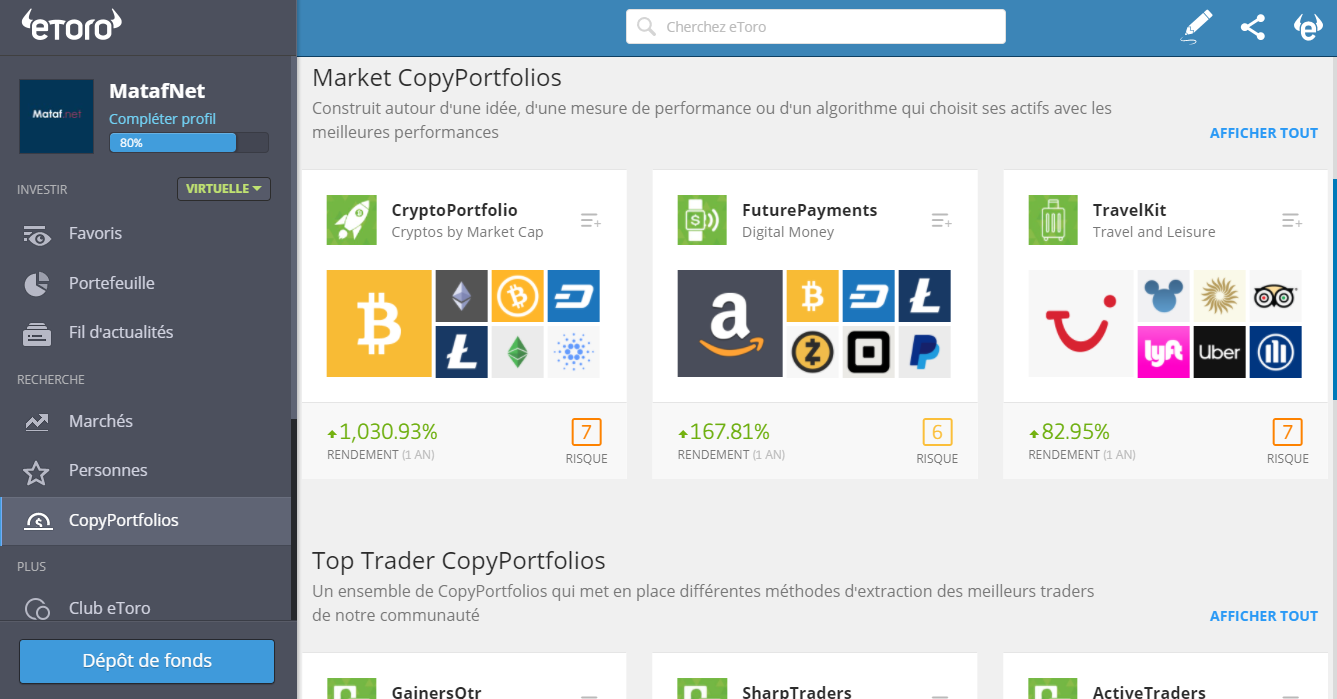 copy portfolio eToro