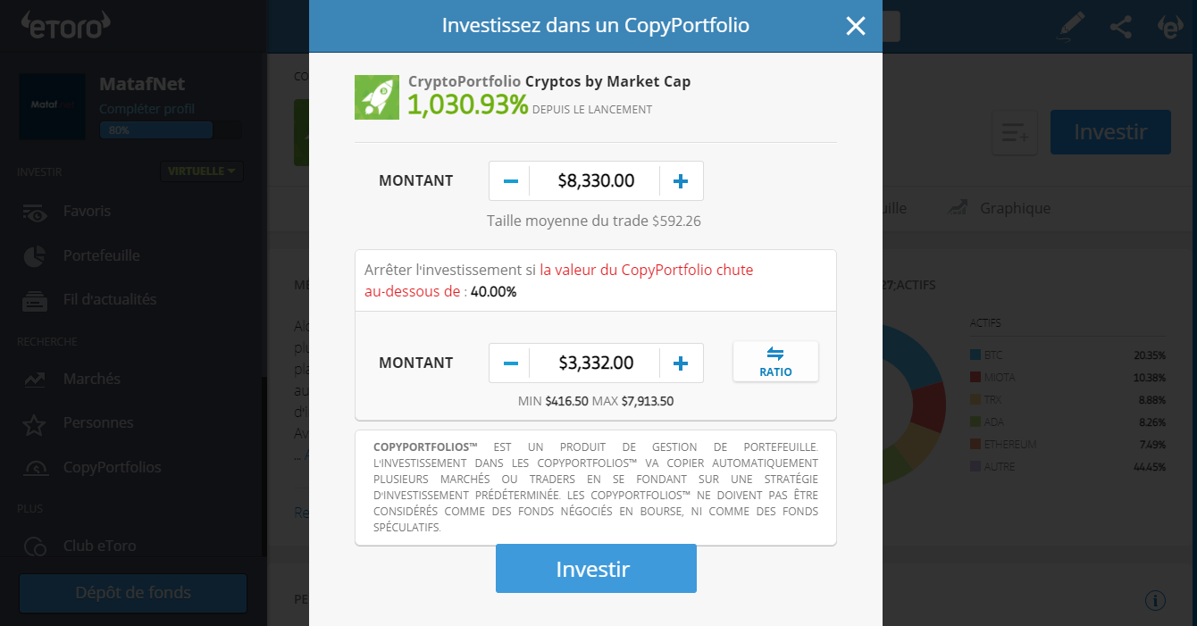 investir sur un portefeuille de crypto